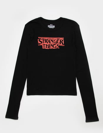 STRANGER THINGS Womens Long Sleeve Baby Tee Primary Image