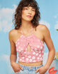 DAISY STREET Womens Halter Neck Crop Top image number 1