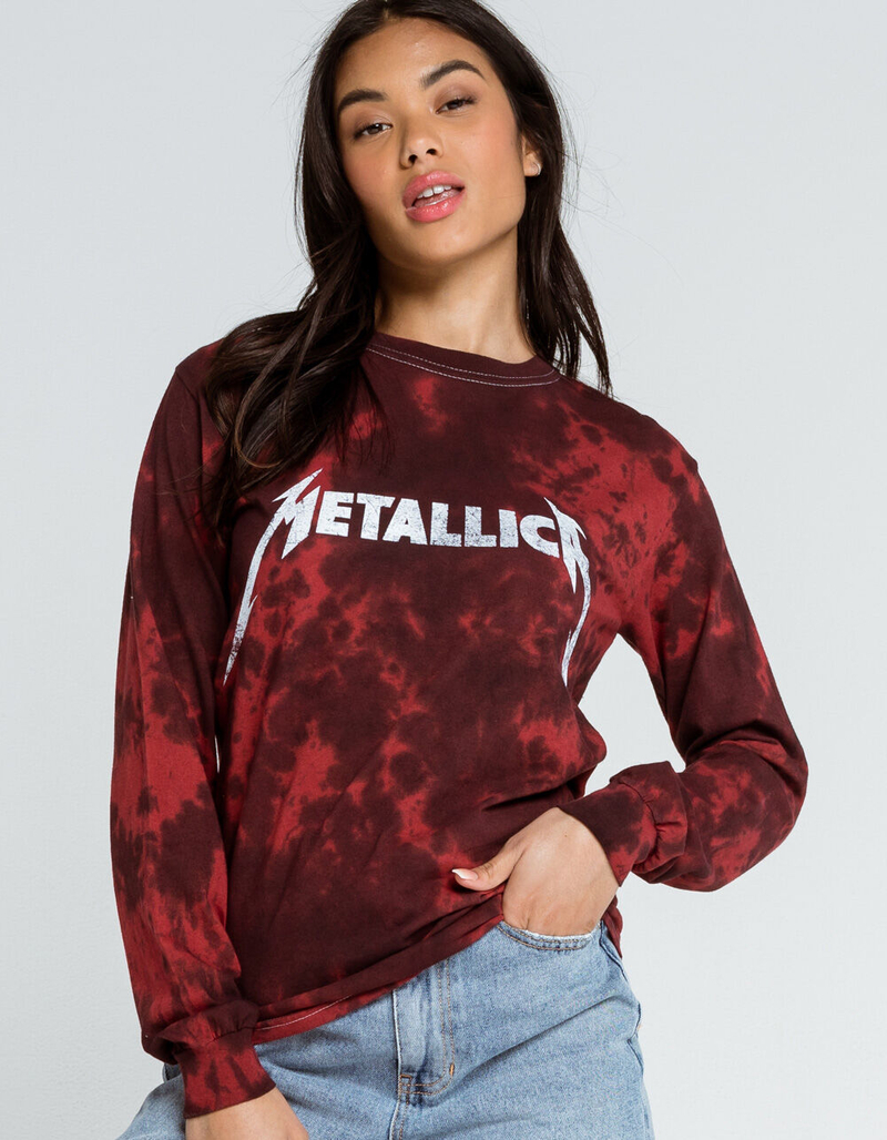 MERCH TRAFFIC Metallica Tie Dye Womens Oversized Tee image number 0