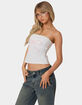 EDIKTED Lace Bow Built In Bra Tube Top image number 4