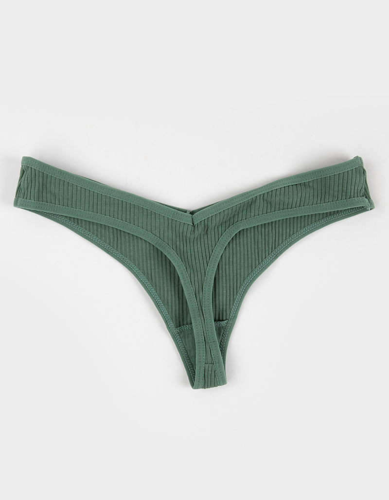 FULL TILT VRib Thong DK GREEN Tillys
