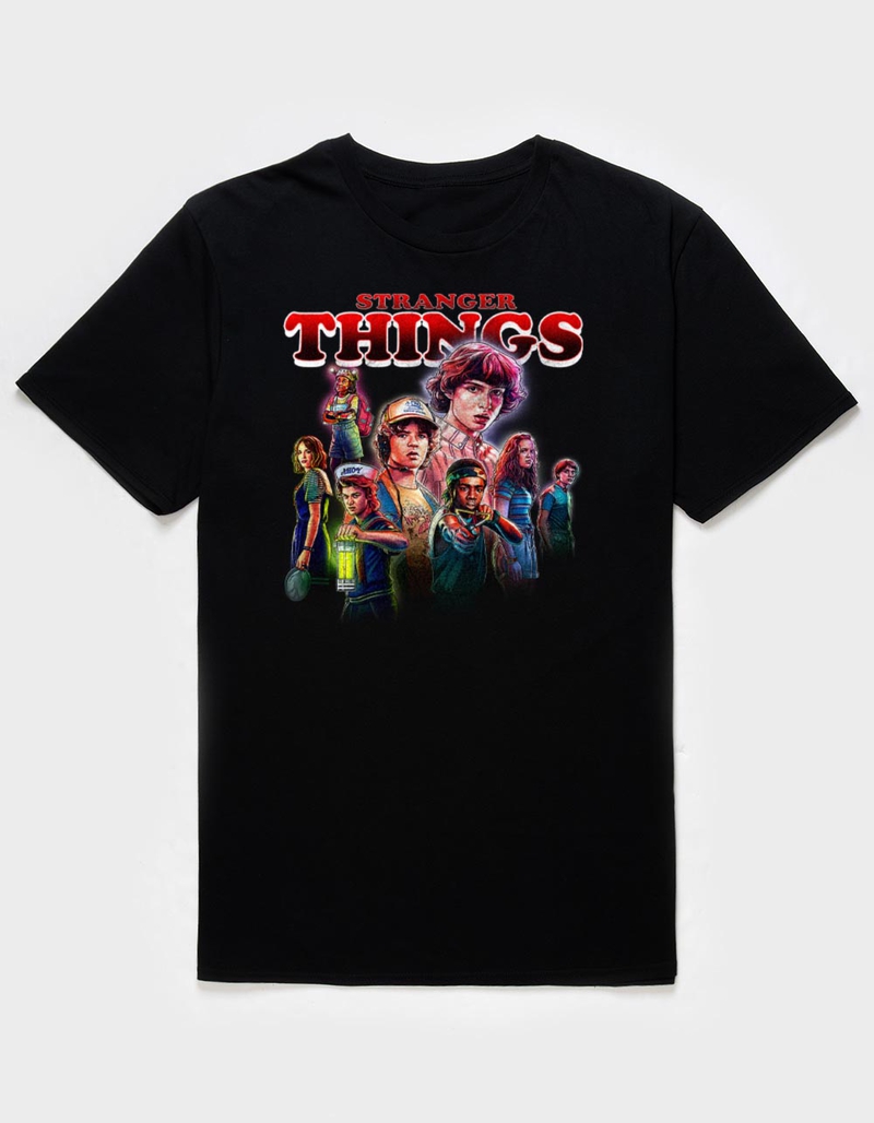 STRANGER THINGS Retro Logo Cast Unisex Tee image number 0