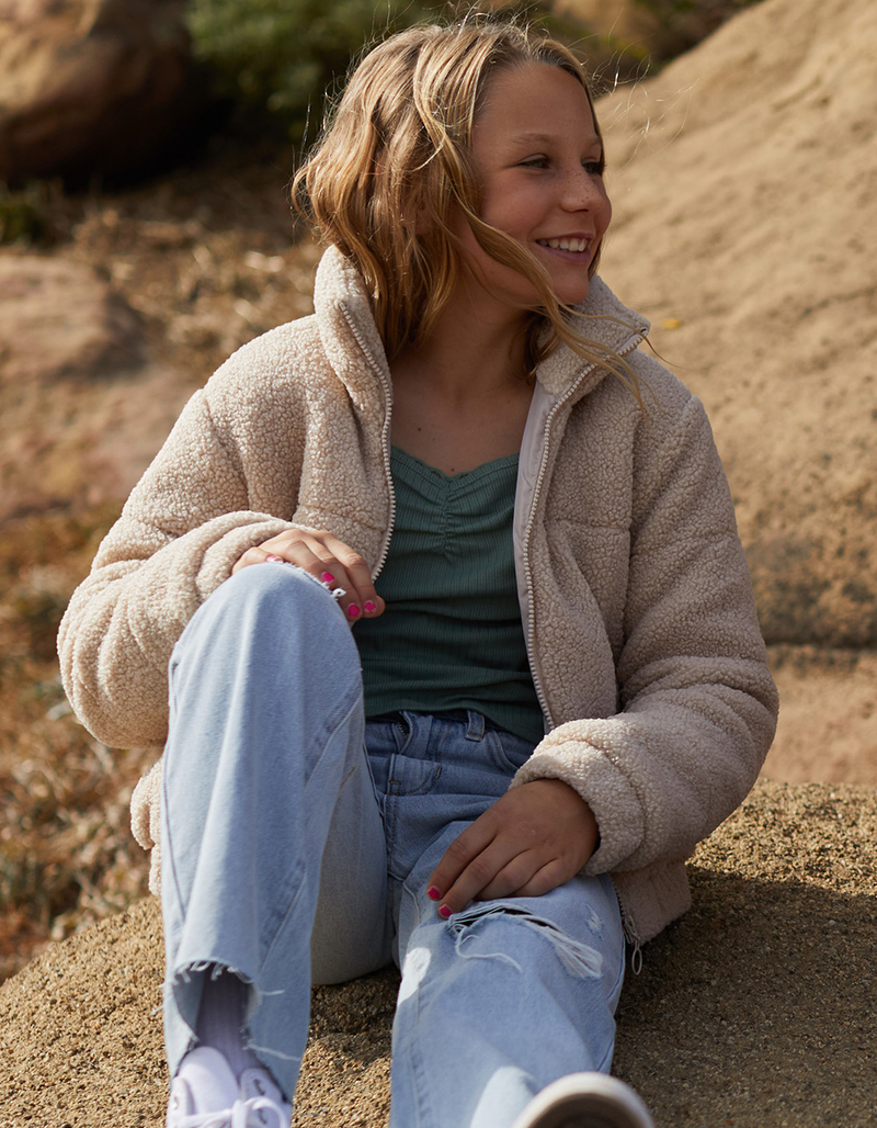 RSQ Girls Sherpa Puffer Jacket image number 3