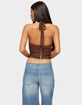 EDIKTED Alira Fringed Panel Halter Top image number 3