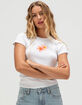 FULL TILT Plumeria Womens Baby Tee image number 1