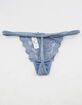 FULL TILT Lace Up Blue Thong image number 2