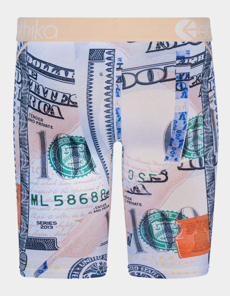 ETHIKA Blue Hunnid$ Boys Boxer Briefs image number 2