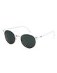 BLUE CROWN Electric White Clubmaster Sunglasses image number 1