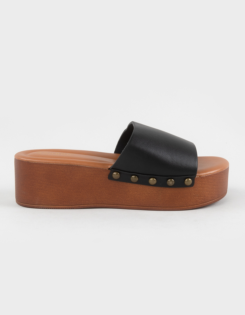 BAMBOO Rez Womens Studded Flatform Slides image number 0