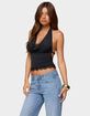 EDIKTED Layered Lacey Cowl Neck Halter Top image number 2