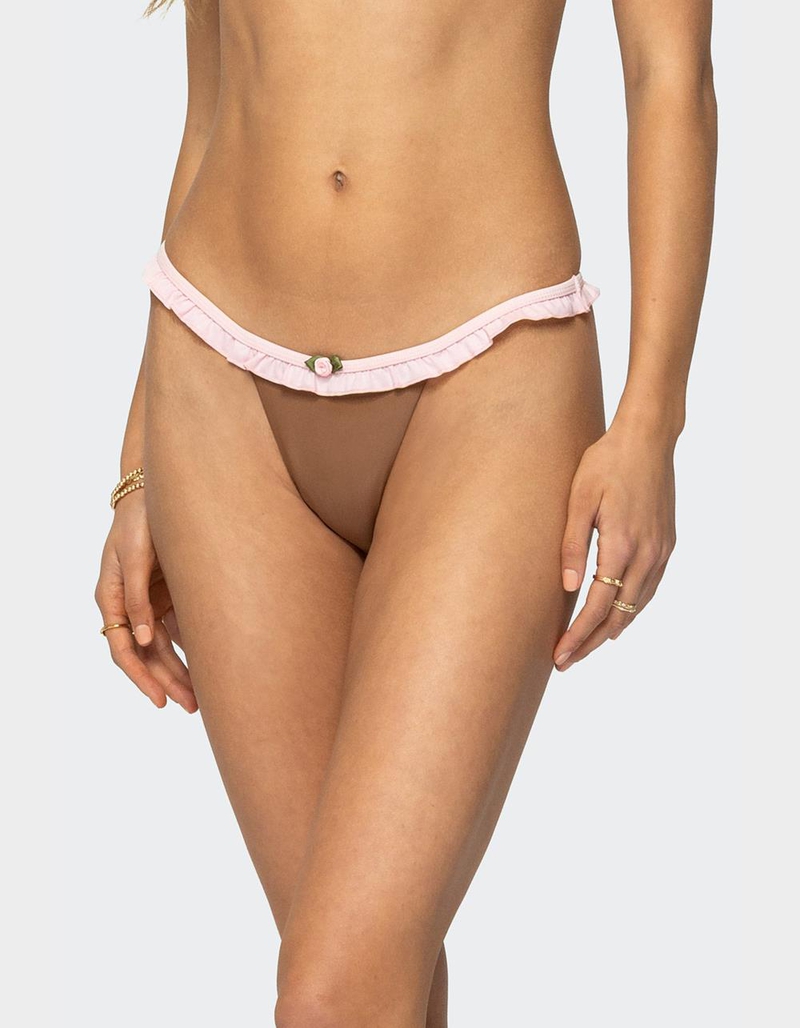 EDIKTED Kellie Ruffled Bikini Bottoms image number 3