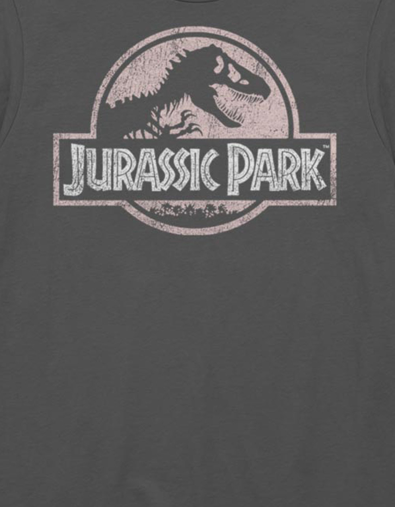 JURASSIC PARK Vintage Distressed Logo Unisex Tee image number 1