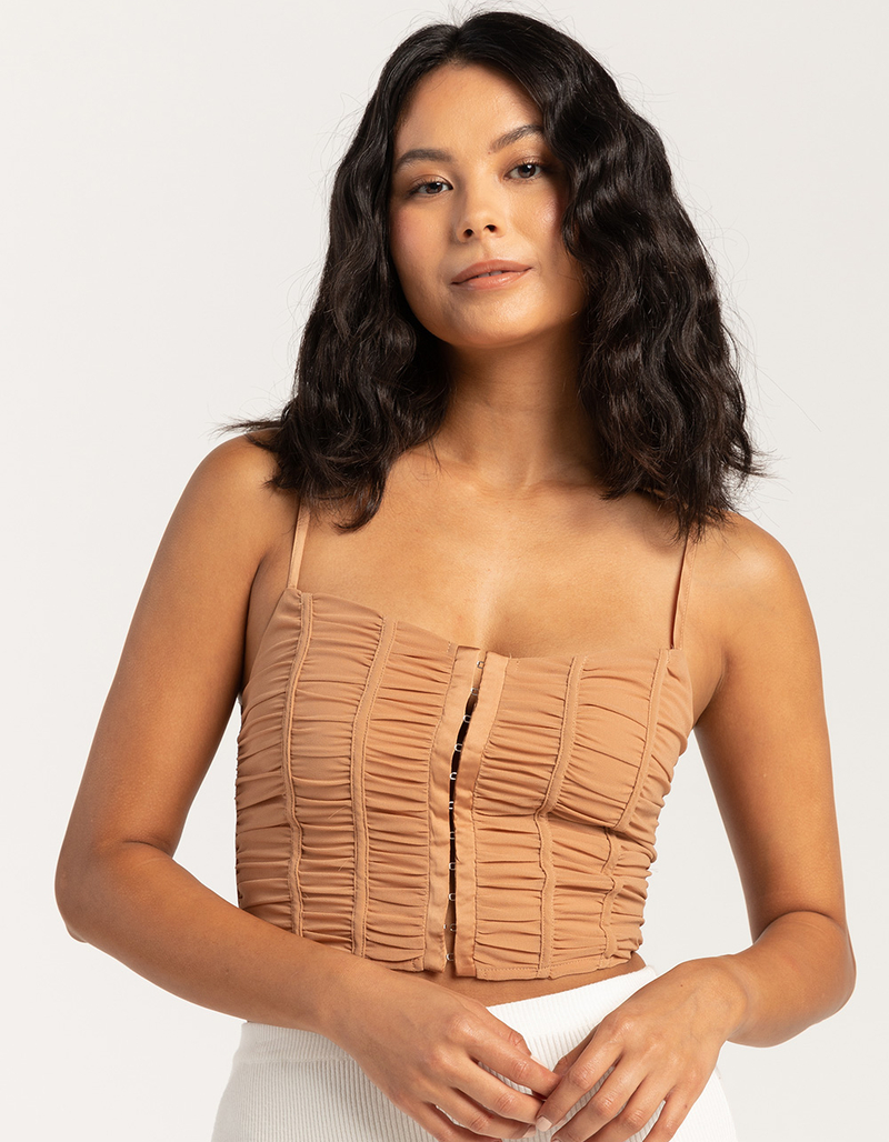 WEST OF MELROSE Ruched Womens Corset image number 0