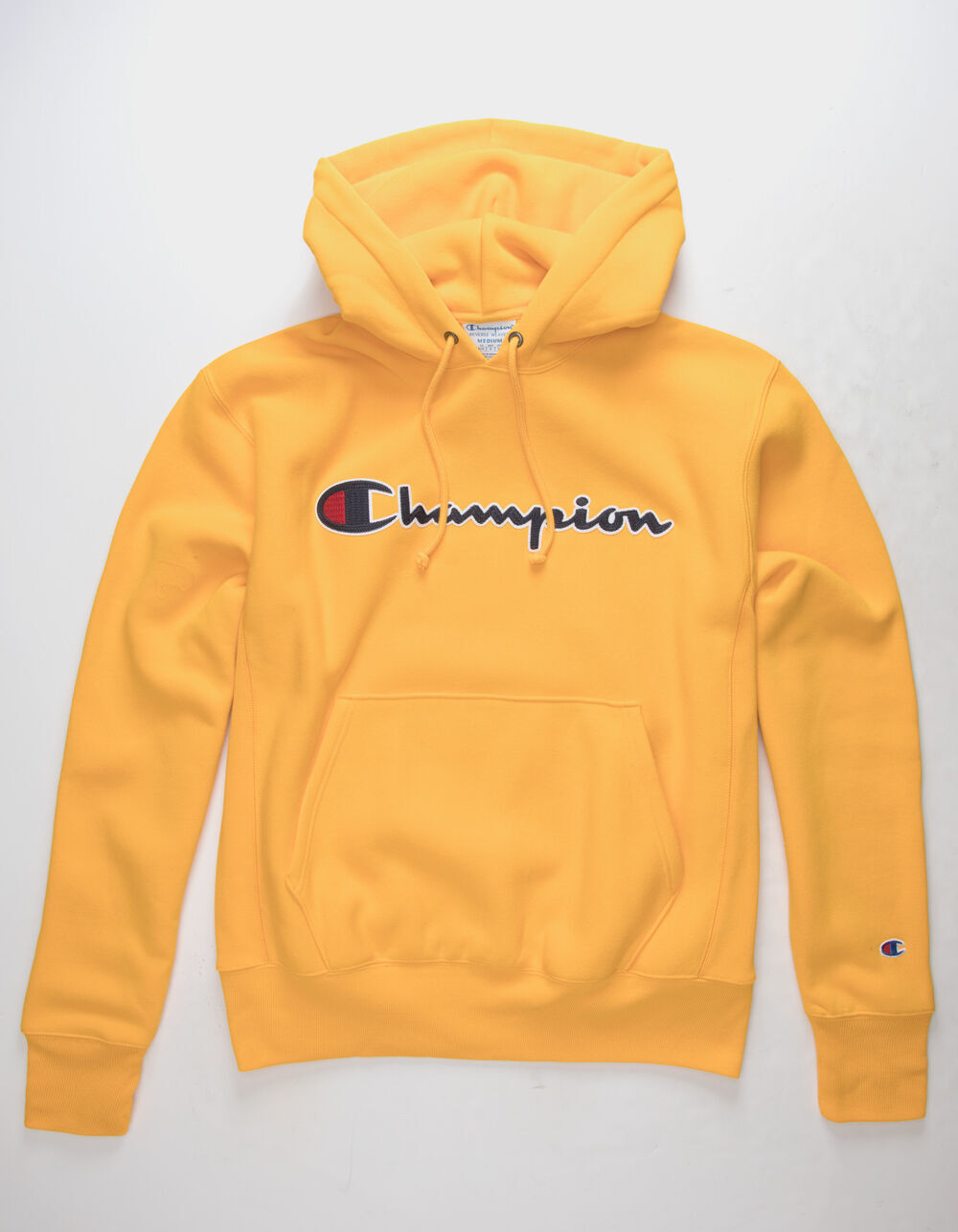 CHAMPION Reverse Weave Chain Stitch Script Logo Gold Mens Hoodie - GOLD |  Tillys