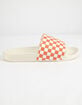 VANS Checkered Rust Womens Slide Sandals image number 3