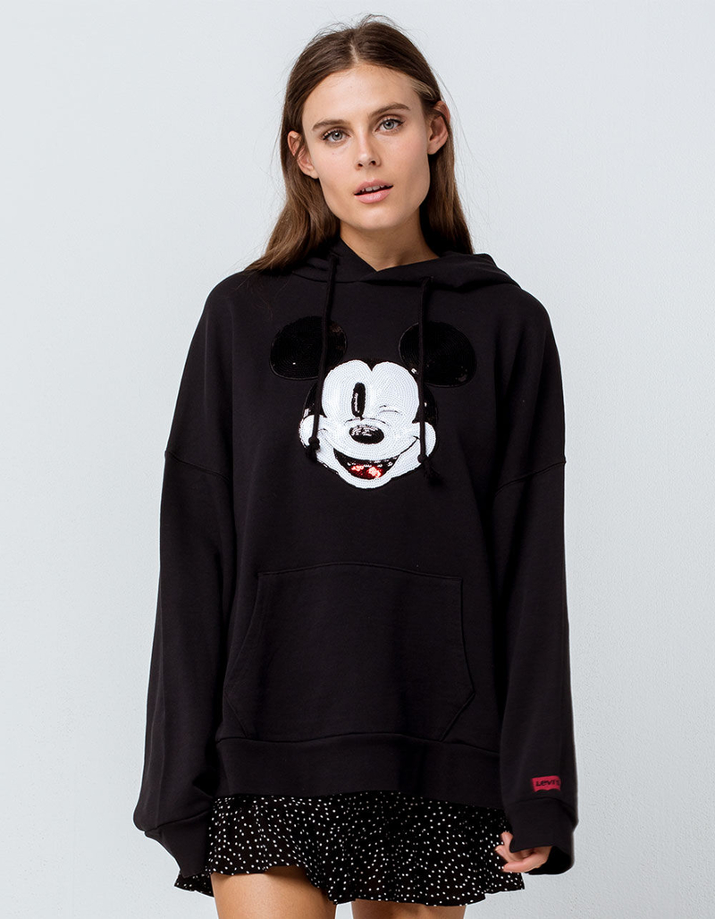 LEVI'S x Mickey Sequin Patch Womens Hoodie image number 0