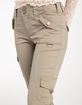 RSQ Womens Low Rise Poplin Cargo Flare Pants image number 5