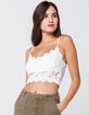 HEART & HIPS Allover Lace White Womens Bralette image number 2