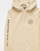 BRIXTON Crest Mens Sand Hoodie image number 6