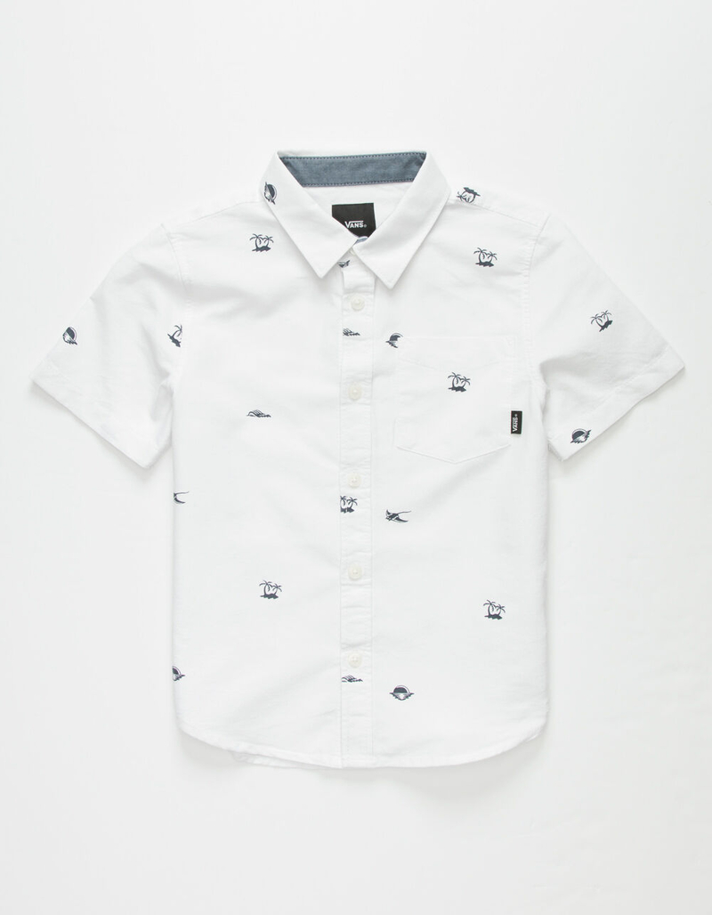 VANS Houser Little Boys White Button Up Shirt (4-7) image number 0