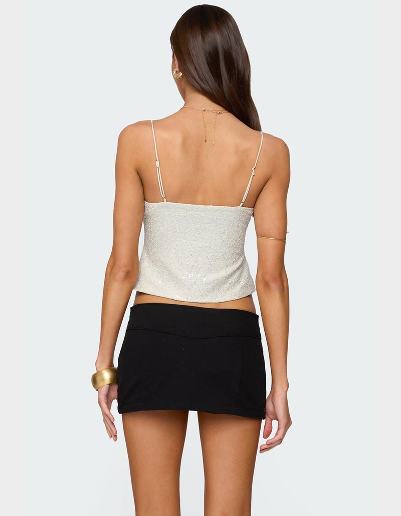 EDIKTED Metallic & Sequin Textured Tank Top image number 4