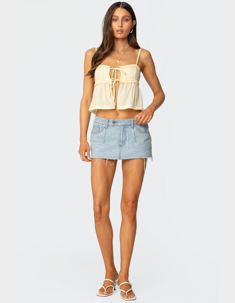 EDIKTED Loula Tie Front Tank Top image number 4