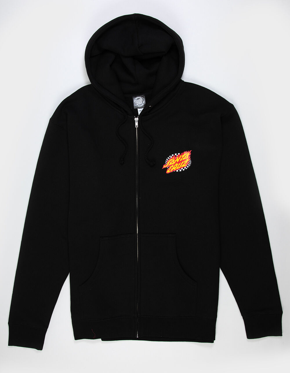SANTA CRUZ Goal Flame Mens Zip-Up Hoodie - BLACK | Tillys