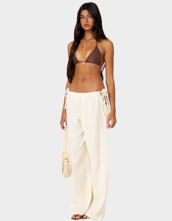 EDIKTED Leoni Side Tie Cotton Gauze Pants Alternative Image