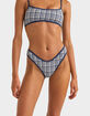 RHYTHM London Check Womens High Leg Bikini Bottoms image number 1