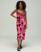 WEST OF MELROSE Floral Satin Womens Slip Dress image number 1