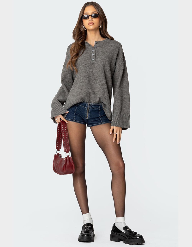 EDIKTED Montana Oversized Button Sweater image number 1
