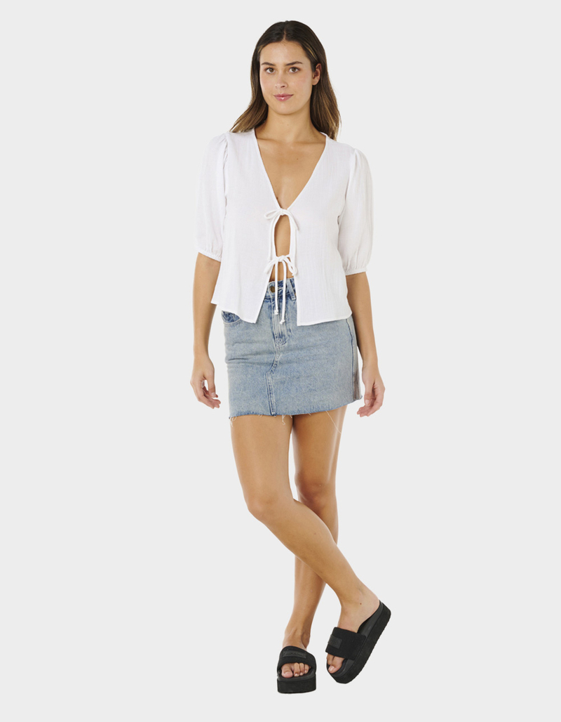 RIP CURL Vibe Surf Tie Front Womens Top image number 2