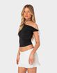 EDIKTED Lace Bow Asymmetric Top image number 3