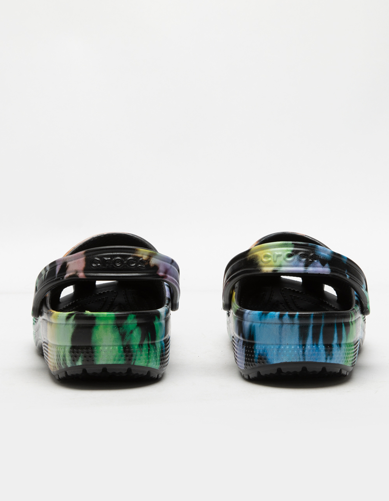 CROCS Classic Black Tie Dye Clogs image number 3