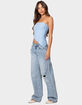 EDIKTED Vivi Mesh Asymmetric Tube Top image number 2