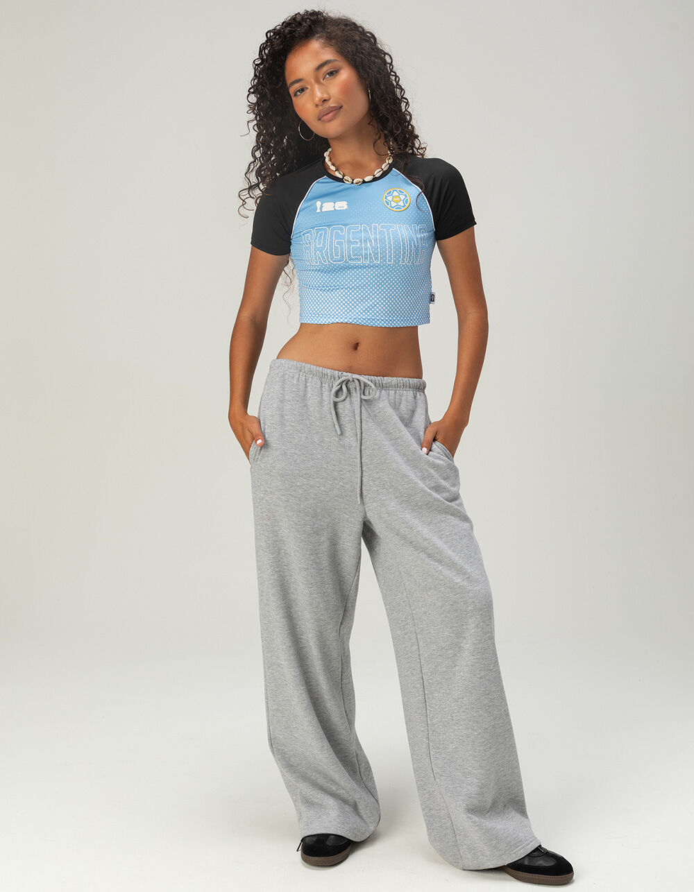 FIFA World Cup 2026™ Argentina Womens Crop Raglan Tee - BLUE | Tillys