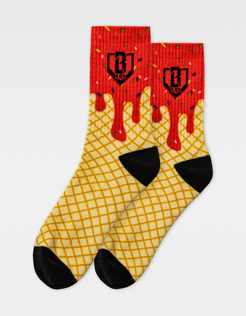 BASEBALL LIFESTYLE 101 Ice Cream 3 Pack Boys Crew Socks image number 1