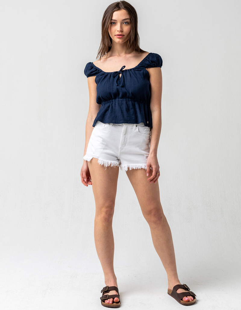 DAZE Troublemaker Womens High Rise Denim Shorts image number 3