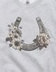 FLORAL Horseshoe Flowers Unisex Crewneck Sweatshirt image number 2