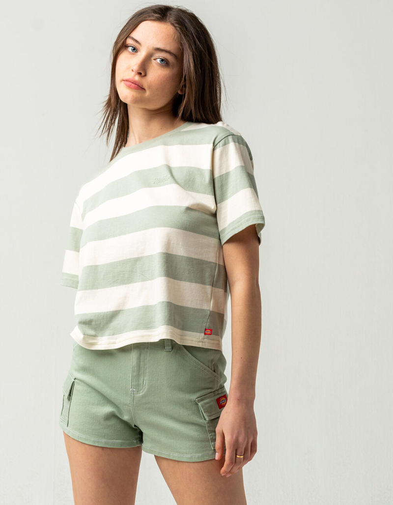 DICKIES High Rise Flex Womens Sage Cargo Shorts image number 0