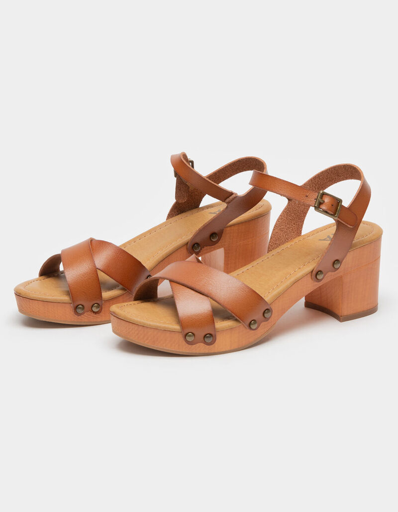 MIA Susan Womens Wooden Clog Sandals - NATUR - MH0063