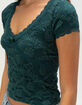 FULL TILT Texture Womens V-Neck Top image number 5