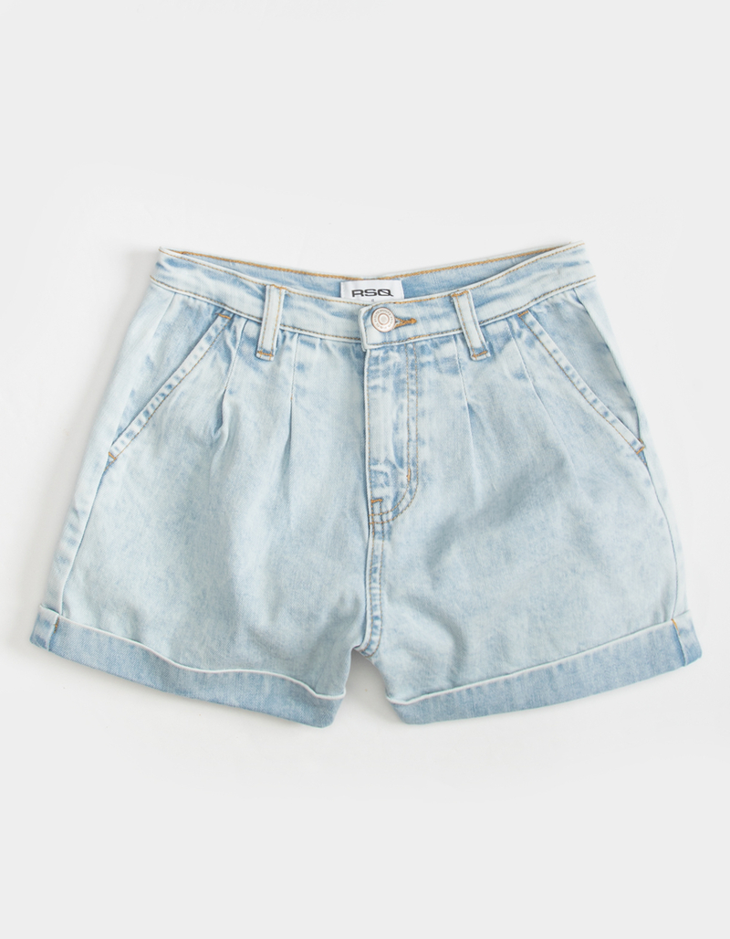 RSQ Girls Pleated Denim Shorts image number 1