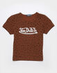 VON DUTCH Tonal Leopard Girls Baby Tee image number 1