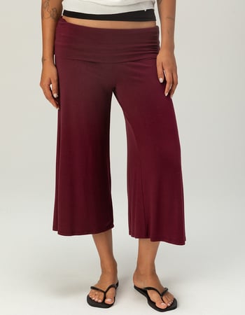 FULL TILT Womens Low Rise Gaucho Pants Alternative Image
