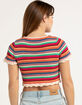 ROMEO & JULIET Stripe Crochet Womens Top image number 3