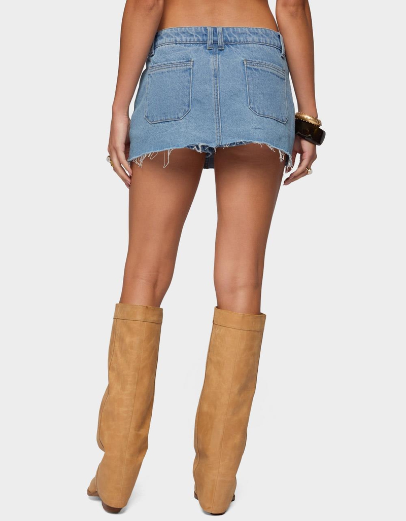 EDIKTED Gloriana Braided Denim Mini Skort image number 2