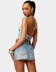 EDIKTED Barbie&trade; Floral Bead & Sequin Mesh Top image number 3