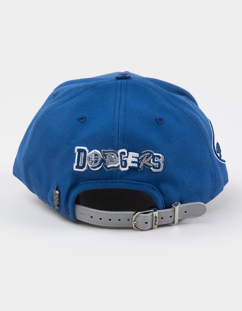 PRO STANDARD Los Angeles Dodgers City Ransom Leather Pinch Front Strapback Hat image number 2