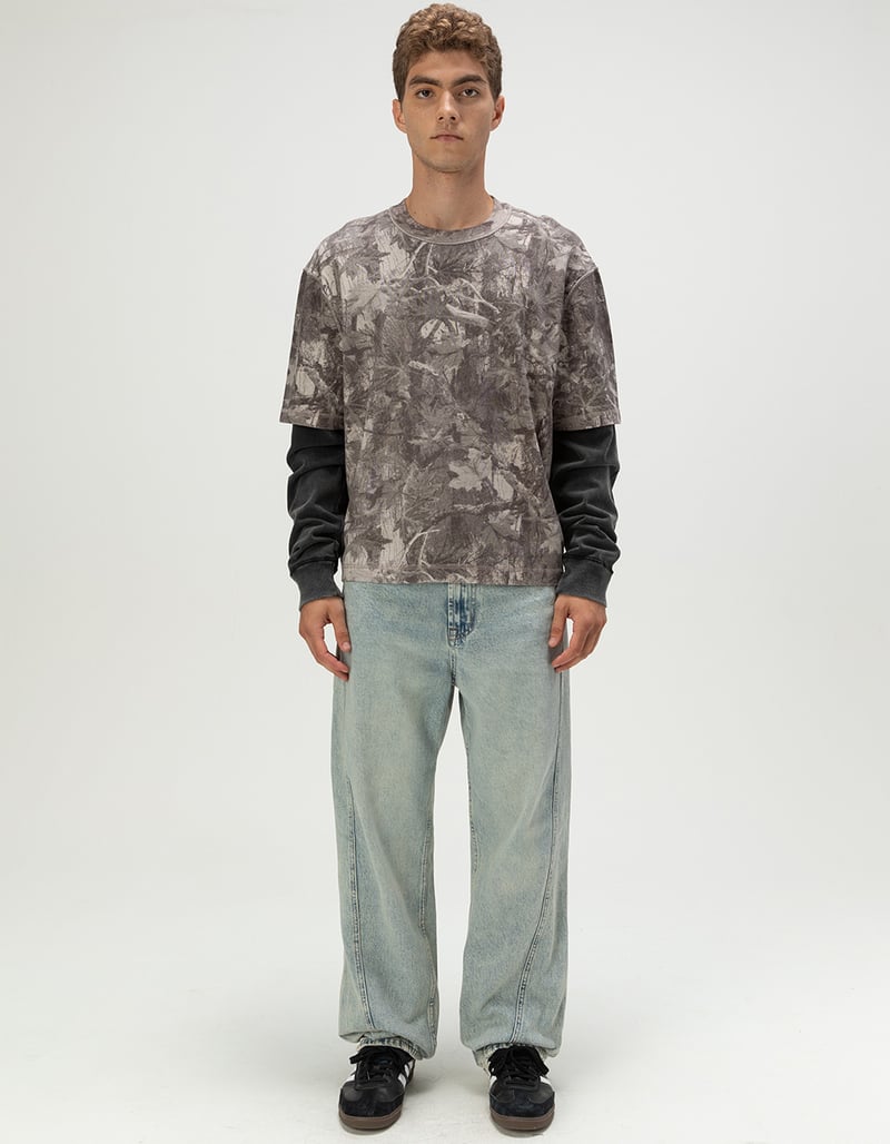 RSQ Mens Long Sleeve Boxy 2fer Tee image number 5